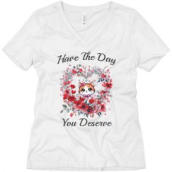 Ladies Relaxed Fit V-Neck Tee