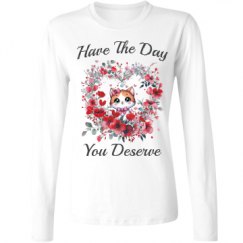 Ladies Relaxed Fit Basic Long Sleeve Tee