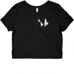 Ladies Slim Fit Crop Top Tee