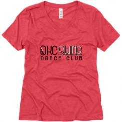 Ladies Relaxed Fit Super Soft Triblend V-Neck Tee