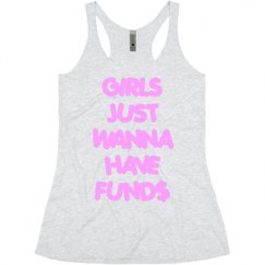 Ladies Slim Fit Super Soft Racerback Triblend Tank