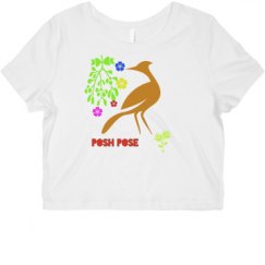 Ladies Slim Fit Crop Top Tee