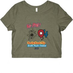 Ladies Slim Fit Crop Top Tee