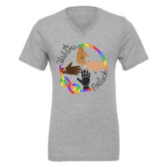 Unisex CVC Jersey V-Neck T-Shirt