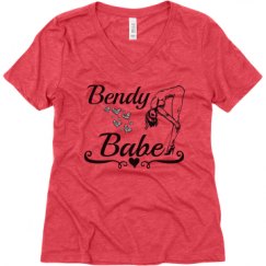 Ladies Relaxed Fit Super Soft Triblend V-Neck Tee