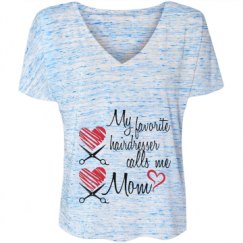 Ladies Flowy Slouchy V-Neck Tee