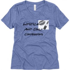 Ladies Relaxed Fit Super Soft Triblend V-Neck Tee