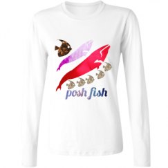 Ladies Relaxed Fit Basic Long Sleeve Tee