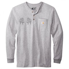 Unisex Carhartt Long Sleeve Henley Tee