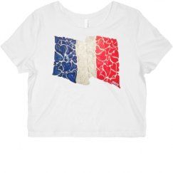 Ladies Slim Fit Crop Top Tee