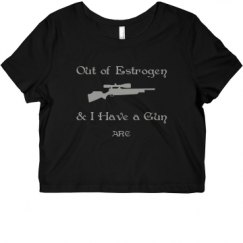 Ladies Slim Fit Crop Top Tee