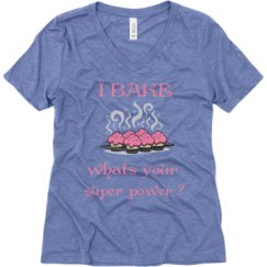 Ladies Relaxed Fit Super Soft Triblend V-Neck Tee