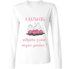 Ladies Relaxed Fit Basic Long Sleeve Tee