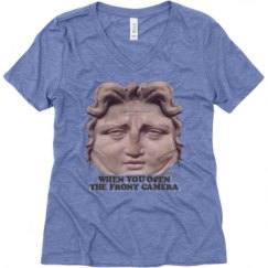 Ladies Relaxed Fit Super Soft Triblend V-Neck Tee