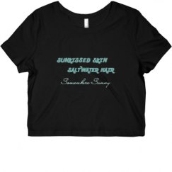 Ladies Slim Fit Crop Top Tee