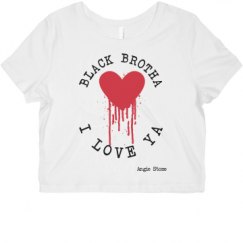 Ladies Slim Fit Crop Top Tee