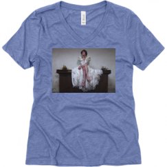 Ladies Relaxed Fit Super Soft Triblend V-Neck Tee