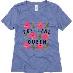 Ladies Relaxed Fit Super Soft Triblend V-Neck Tee