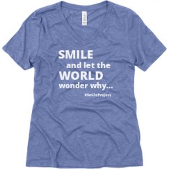 Ladies Relaxed Fit Super Soft Triblend V-Neck Tee