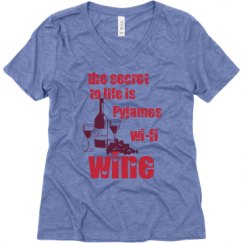 Ladies Relaxed Fit Super Soft Triblend V-Neck Tee