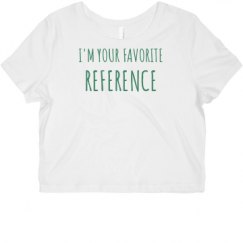 Ladies Slim Fit Crop Top Tee