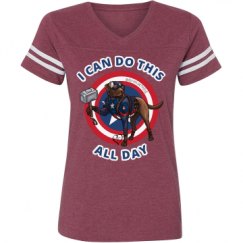 Ladies Relaxed Fit Vintage Sports Tee