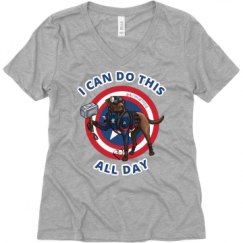 Ladies Relaxed Fit V-Neck Tee