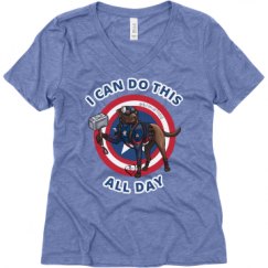 Ladies Relaxed Fit Super Soft Triblend V-Neck Tee