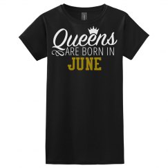 Queen Are Born Tee- Black