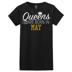 Queen Are Born Tee- Black