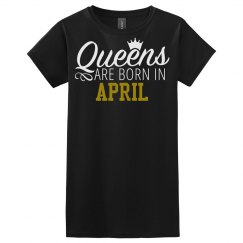 Queen Are Born Tee- Black