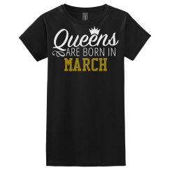 Queen Are Born Tee- Black