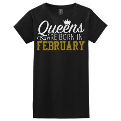 Queen Are Born Tee- Black