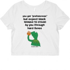 Ladies Slim Fit Crop Top Tee