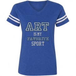 Ladies Relaxed Fit Vintage Sports Tee