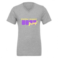 Unisex CVC Jersey V-Neck T-Shirt