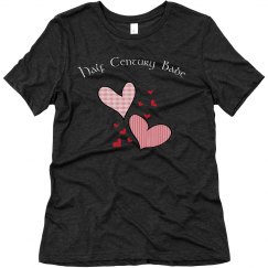 Half Century Babe, ladies crew neck tee, charcoal grey