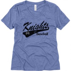 Ladies Relaxed Fit Super Soft Triblend V-Neck Tee