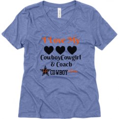 Ladies Relaxed Fit Super Soft Triblend V-Neck Tee