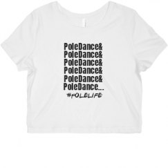 Ladies Slim Fit Crop Top Tee