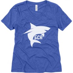 Ladies Relaxed Fit Super Soft Triblend V-Neck Tee