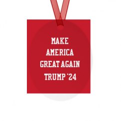 Metal Oval Christmas Ornament