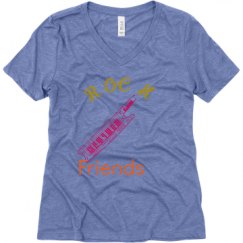 Ladies Relaxed Fit Super Soft Triblend V-Neck Tee