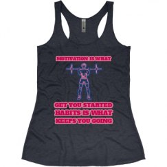 Ladies Slim Fit Super Soft Racerback Triblend Tank