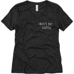 Ladies Relaxed Fit Super Soft Triblend V-Neck Tee