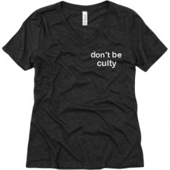 Ladies Relaxed Fit Super Soft Triblend V-Neck Tee