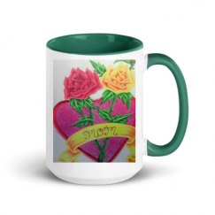 15oz Ceramic Mug with Color Inside
