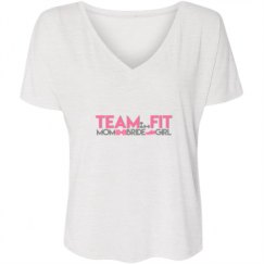 Ladies Flowy Slouchy V-Neck Tee