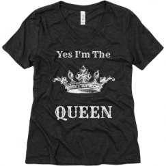 Ladies Relaxed Fit Super Soft Triblend V-Neck Tee