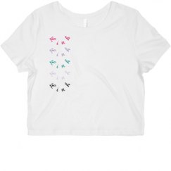 Ladies Slim Fit Crop Top Tee